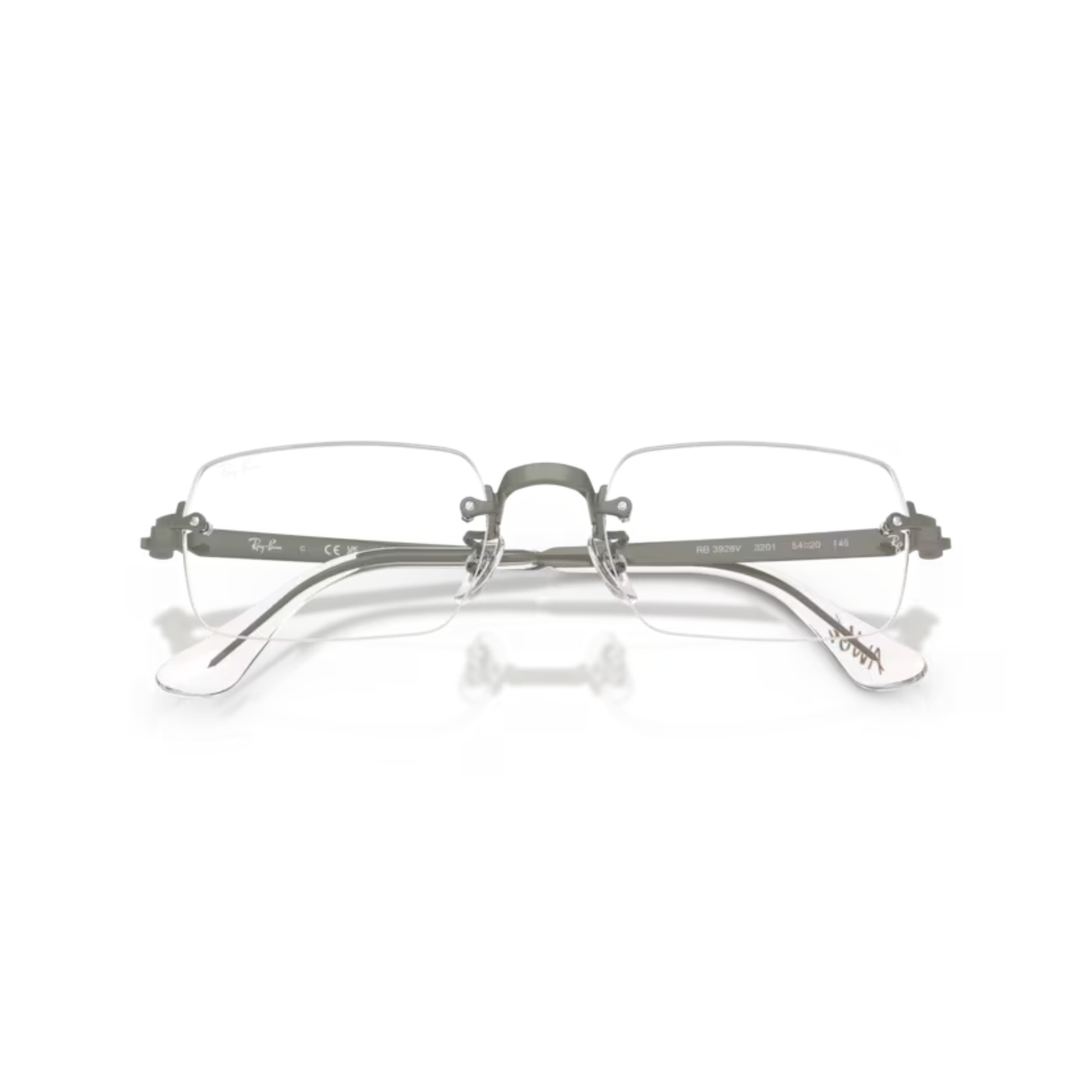 Ray-Ban RB3928V A$AP Rocky rimless unisex optical frame with rectangle metal styling