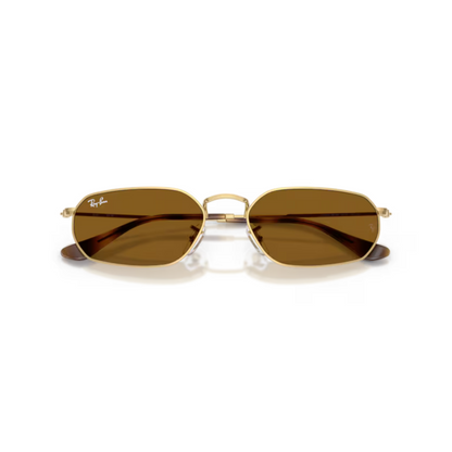 Ray-Ban RB3947 unisex rectangle metal sunglasses with a lightweight full-rim design and premium UV-protective lenses.