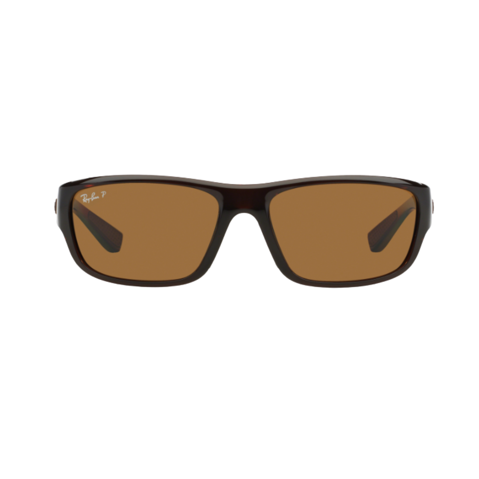 Ray-Ban RB4196 men's rectangle acetate sunglasses with full-rim design and polarized lenses.