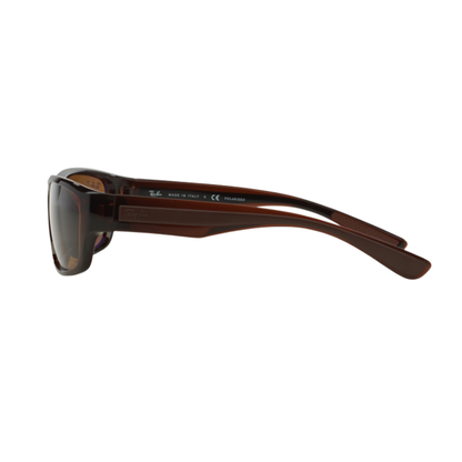 Ray-Ban RB4196 men's rectangle acetate sunglasses with full-rim design and polarized lenses.
