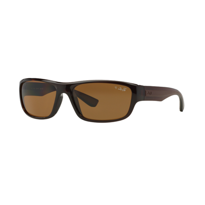 Ray-Ban RB4196 men's rectangle acetate sunglasses with full-rim design and polarized lenses.