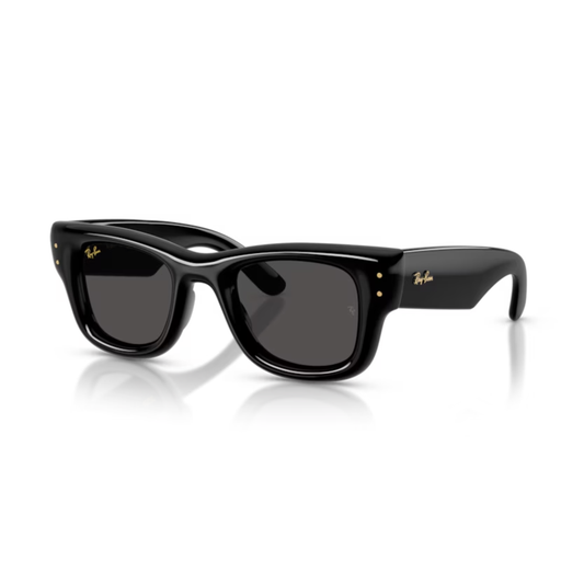 Black Ray-Ban RB4940 A$AP Rocky Wayfarer Puffer unisex sunglasses with bold puffy frame and ultra black lenses