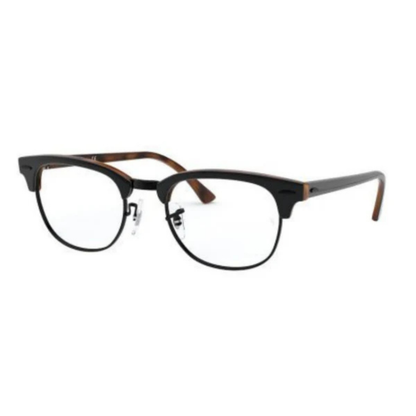 Ray-Ban RB5154 Clubmaster unisex optical frame featuring an iconic browline design with premium craftsmanship for everyday prescription eyewear. angle view