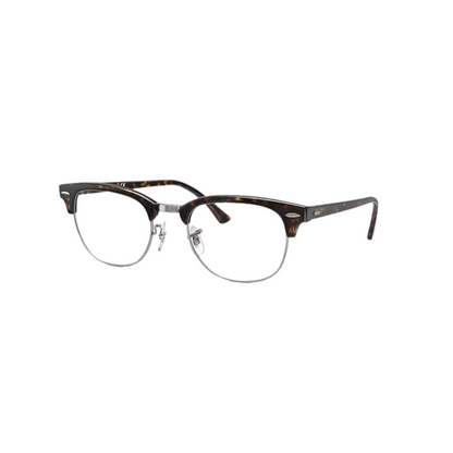 Ray-Ban RB5154 Clubmaster unisex optical frame featuring an iconic browline design with premium craftsmanship for everyday prescription eyewear. Angle view