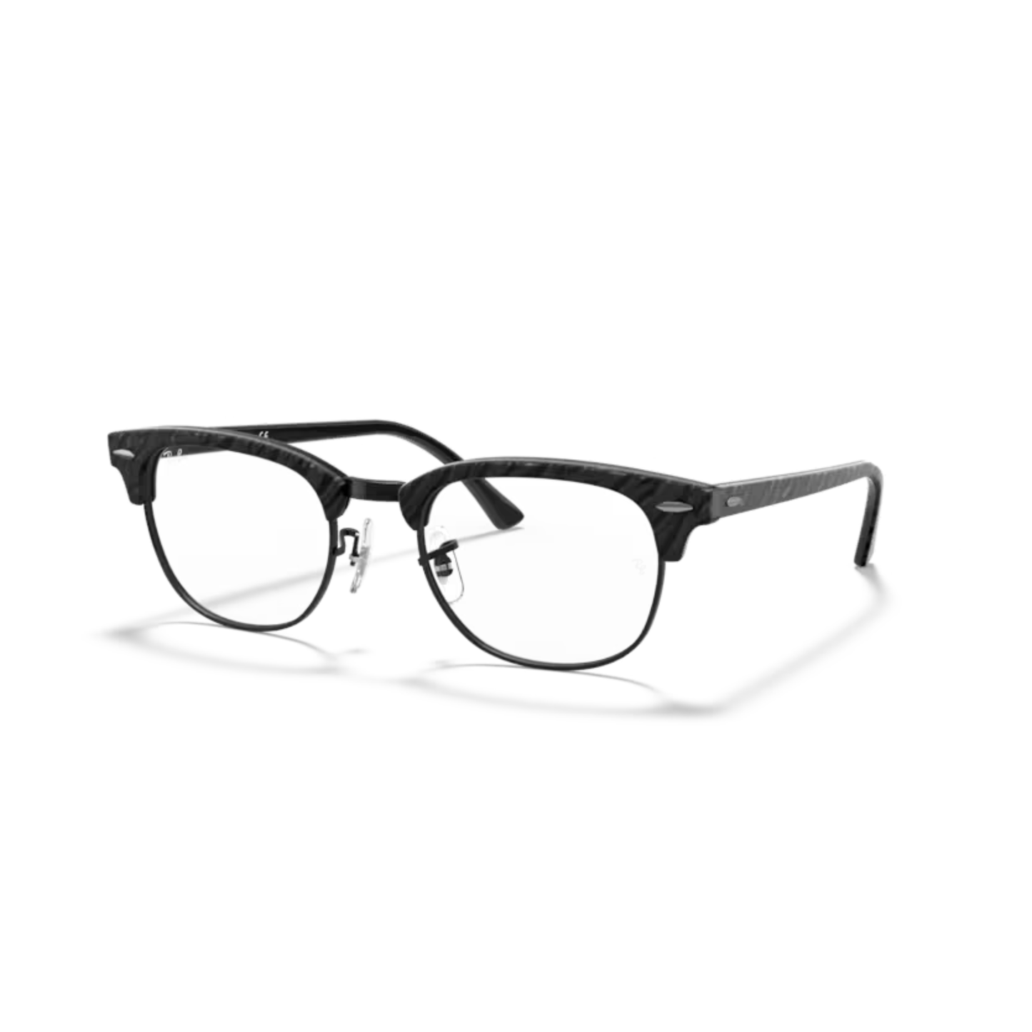 Ray-Ban RB5154 Clubmaster unisex optical frame featuring an iconic browline design with premium craftsmanship for everyday prescription eyewear. Angle view