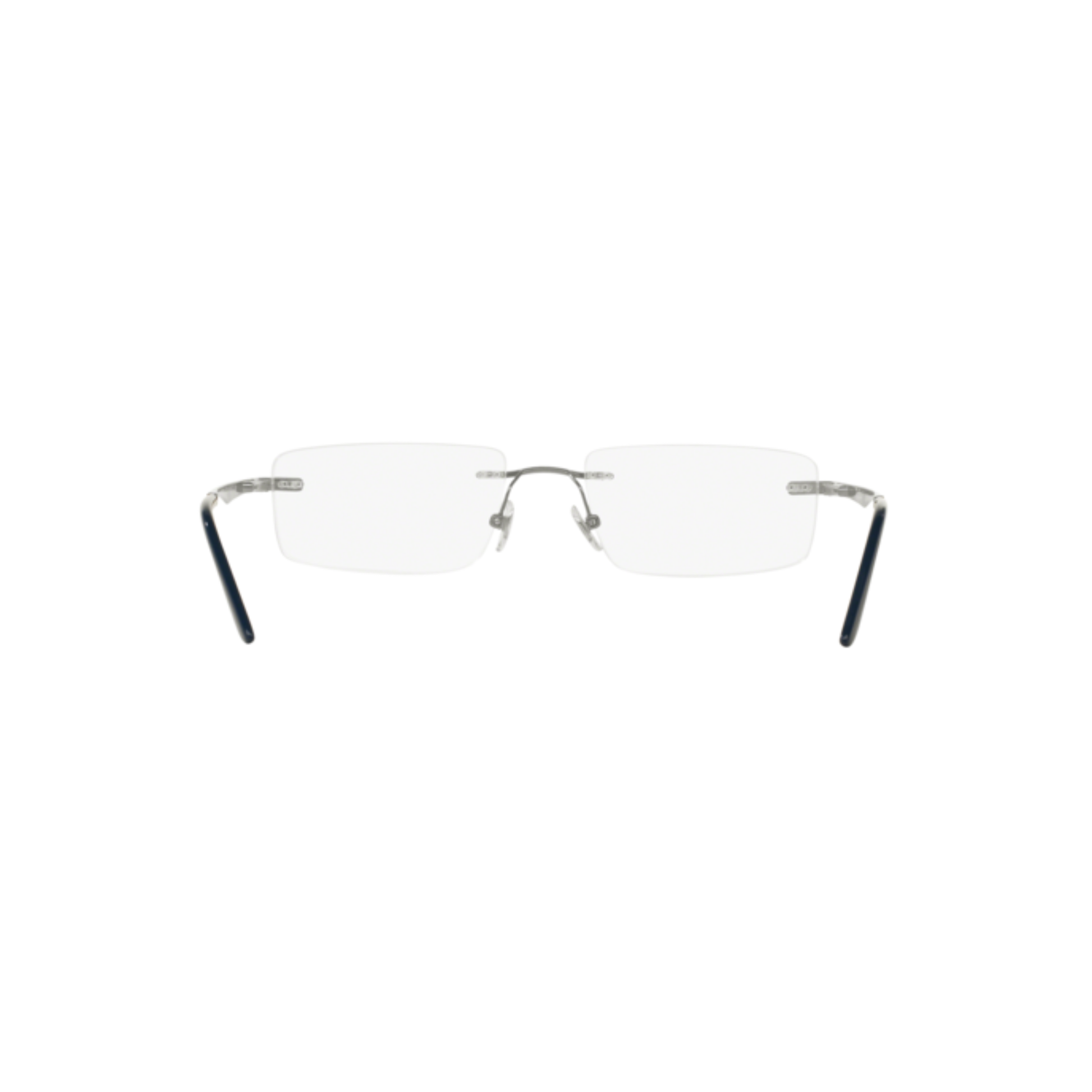 Ray-Ban RB6266I unisex metal rectangle rimless optical frame hinge detail