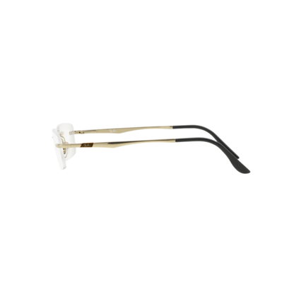 Ray-Ban RB6266I unisex metal rectangle rimless optical frame side profile