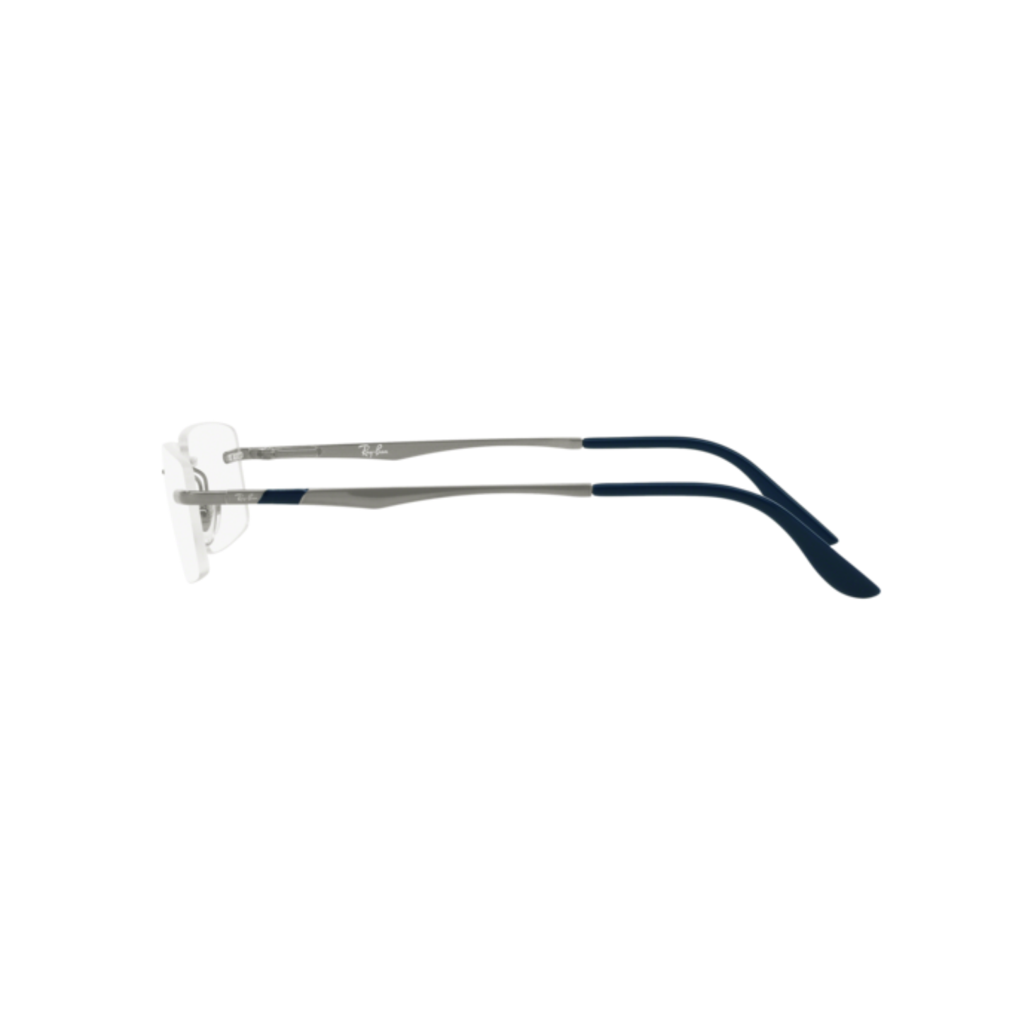 Ray-Ban RB6266I unisex metal rectangle rimless optical frame side profile