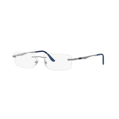 Ray-Ban RB6266I unisex metal rectangle rimless optical frame three-quarter view