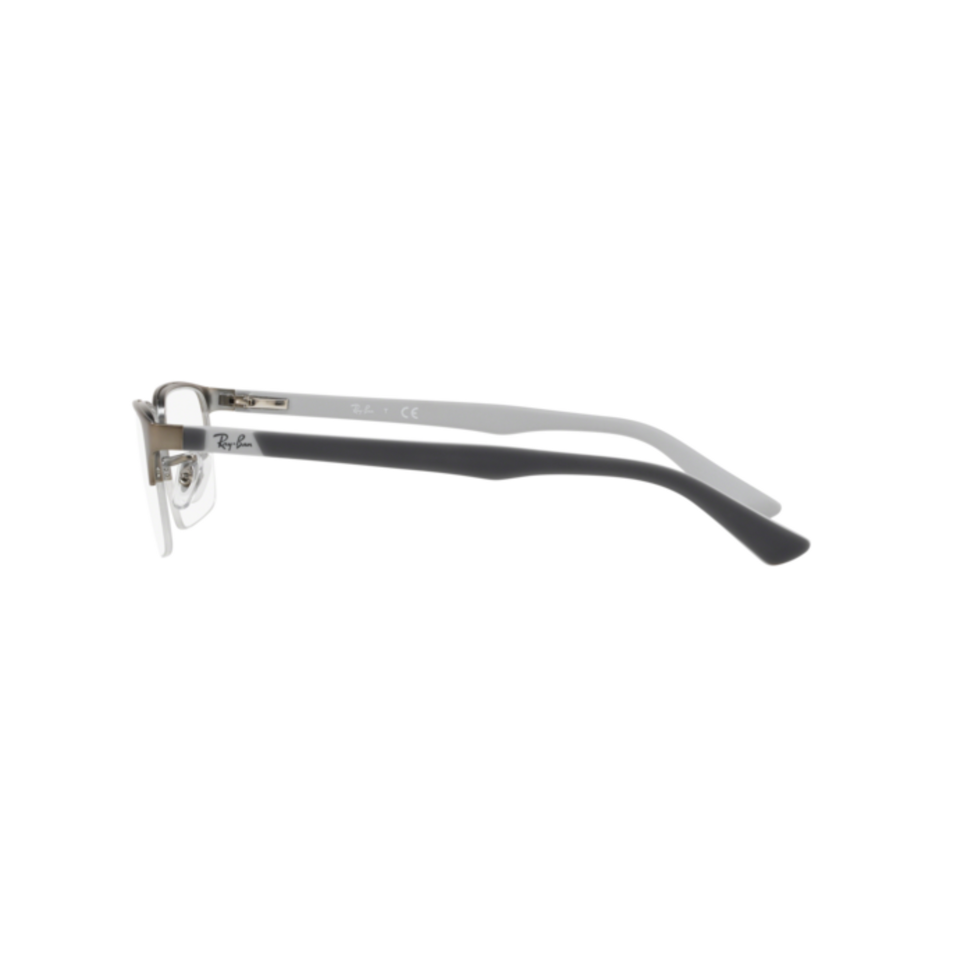 Ray-Ban RB6305I unisex metal supra optical frame with a lightweight semi-rimless design and premium craftsmanship. Side View 