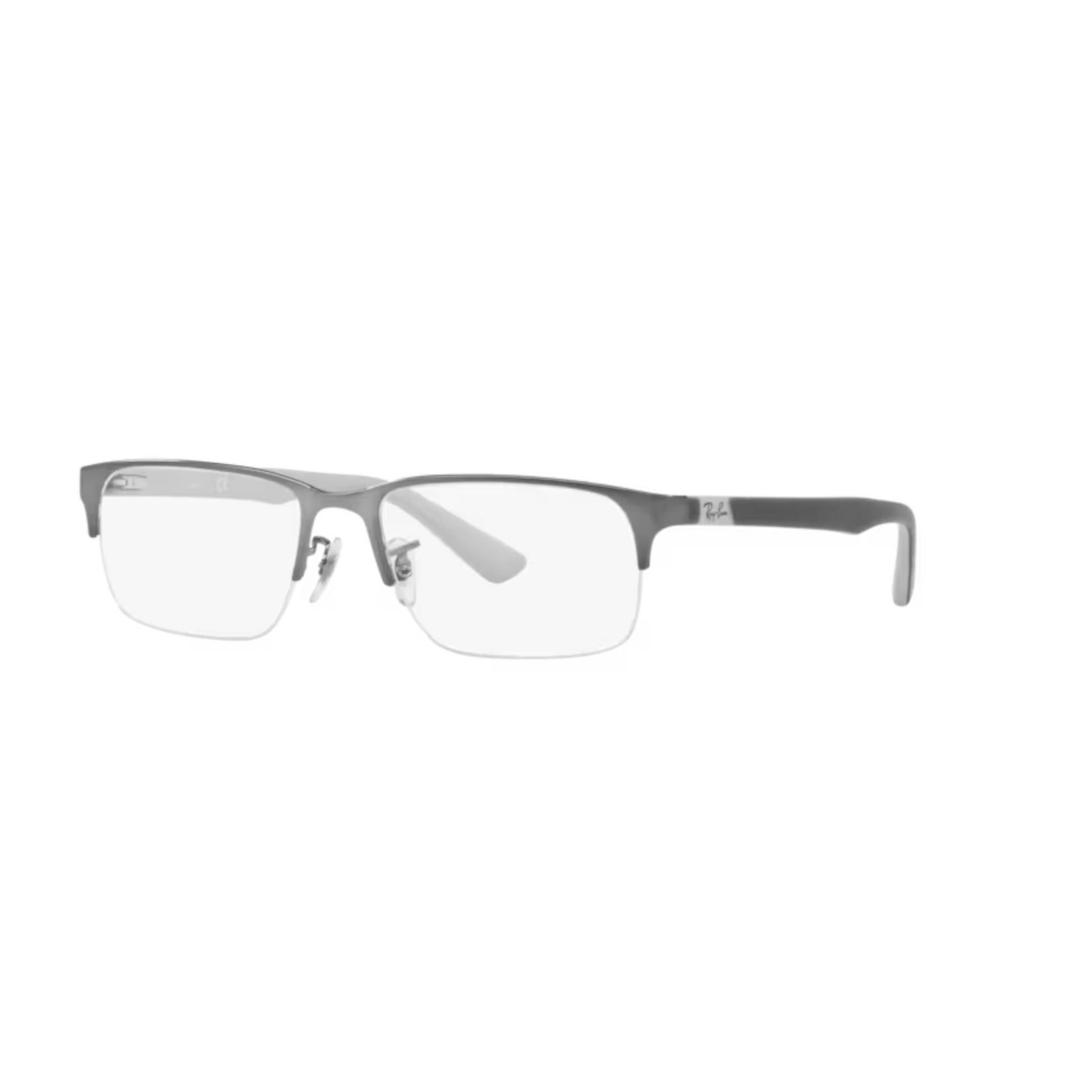 Ray-Ban RB6305I unisex metal supra optical frame with a lightweight semi-rimless design and premium craftsmanship. Angle View