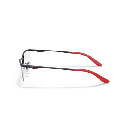 Ray-Ban RB6323I unisex metal rectangle optical frame side temple profile
