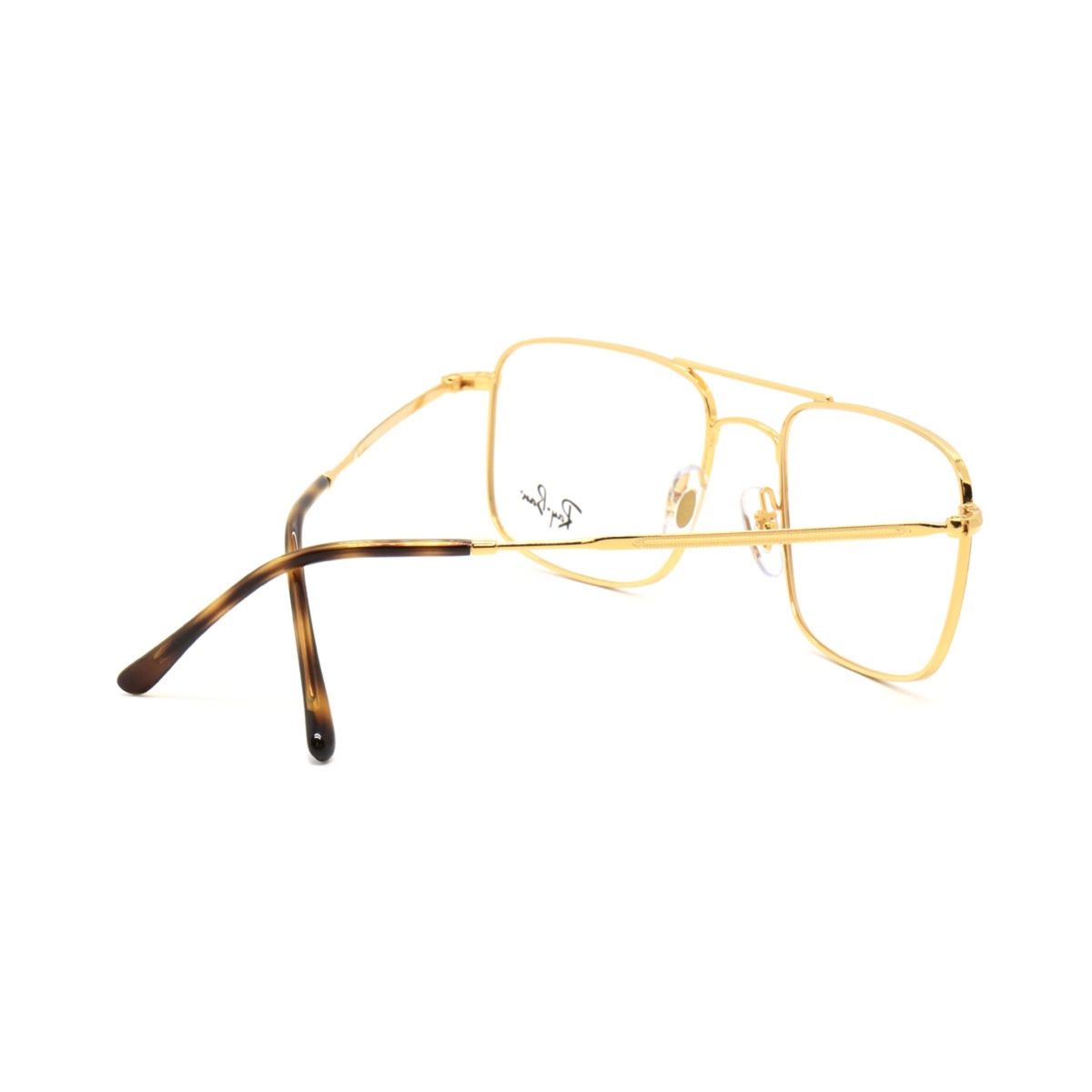 Ray-Ban RX6434 unisex metal rectangle frame hinge and temple detail