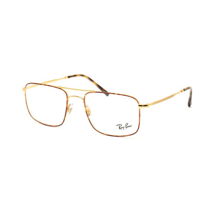 Ray-Ban RX6434 unisex metal rectangle full rim optical frame three quarter view