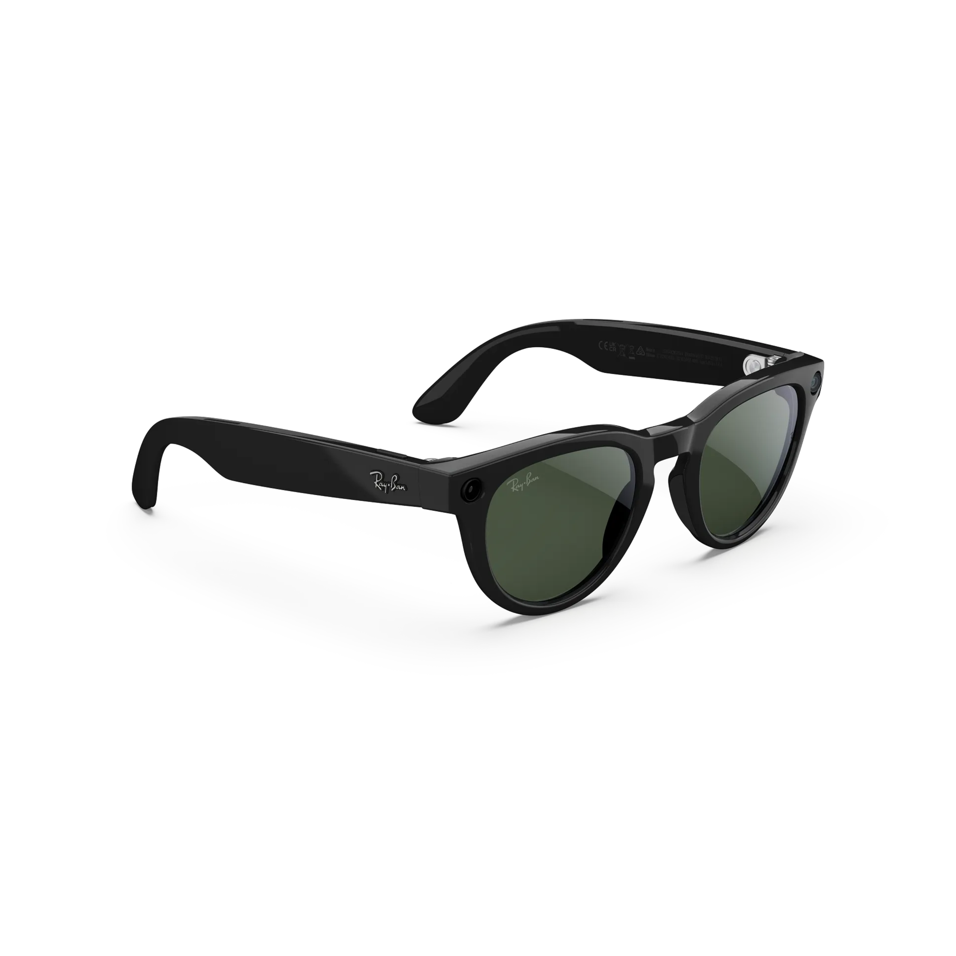 HeadlinerShinyBlack601/1M Ray-Ban Meta Headliner Gen 2 RW4013 unisex smart sunglasses with AI camera, open-ear audio, and round Wayfarer-inspired frame