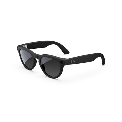 HeadlinerMatteBlack601ST3 Ray-Ban Meta Headliner Gen 2 RW4013 unisex smart sunglasses with AI camera, open-ear audio, and round Wayfarer-inspired frame