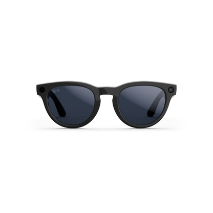 ShinyBlack601/MF Ray-Ban Meta Headliner Gen 2 RW4013 unisex smart sunglasses with AI camera, open-ear audio, and round Wayfarer-inspired frame