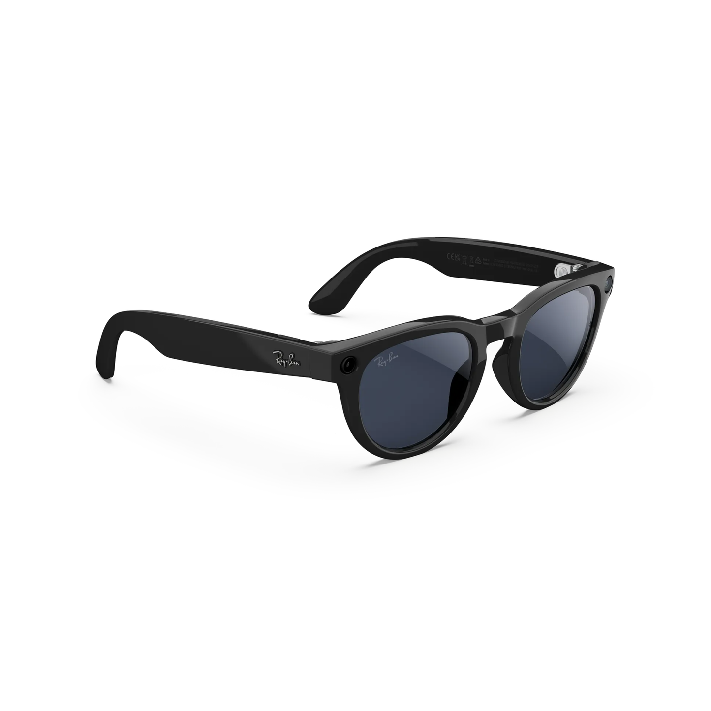 ShinyBlack601/MF Ray-Ban Meta Headliner Gen 2 RW4013 unisex smart sunglasses with AI camera, open-ear audio, and round Wayfarer-inspired frame