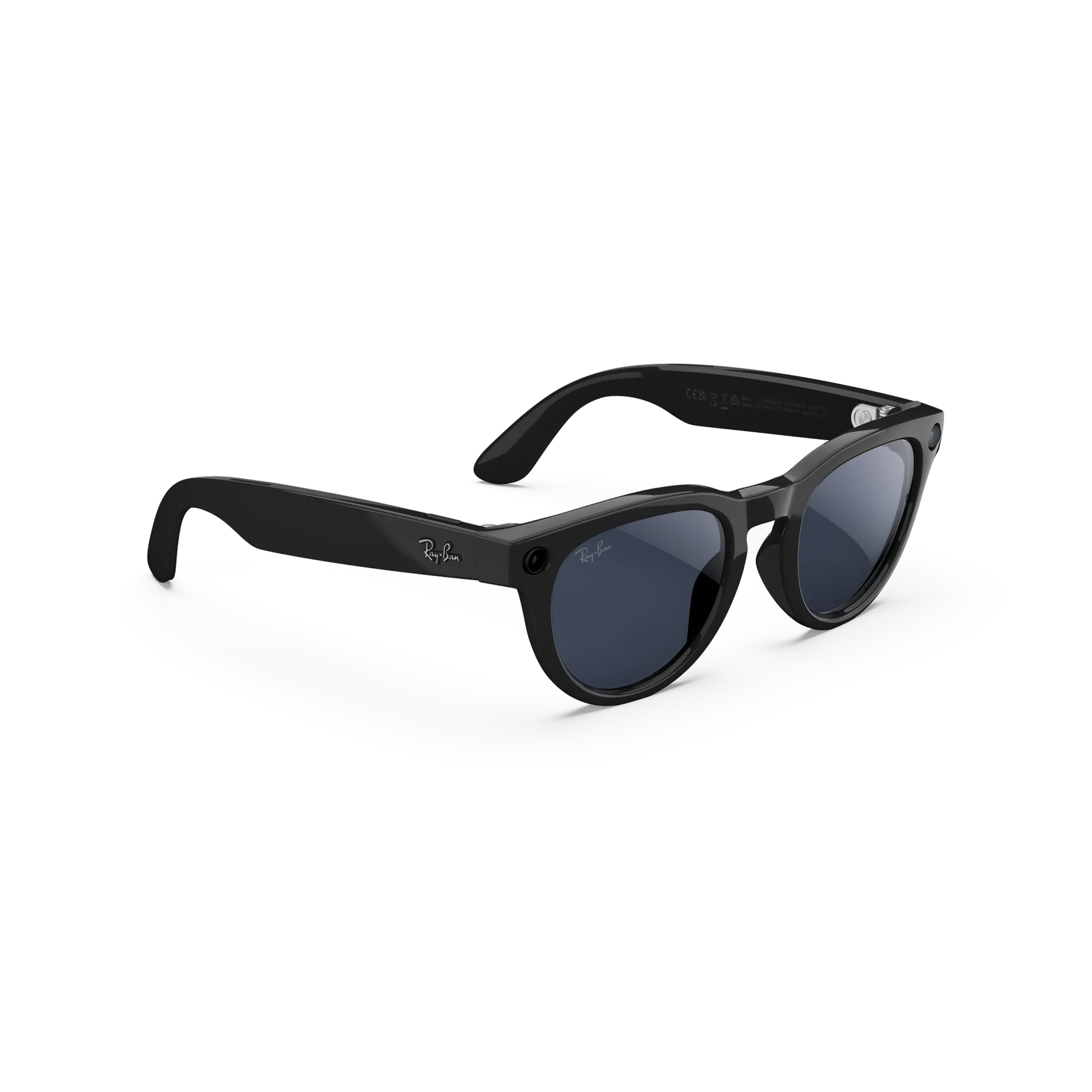 ShinyBlack601/MF Ray-Ban Meta Headliner Gen 2 RW4013 unisex smart sunglasses with AI camera, open-ear audio, and round Wayfarer-inspired frame