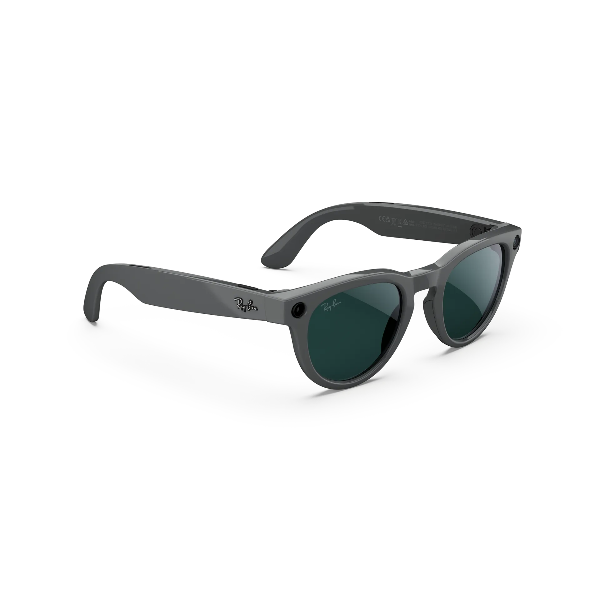 ShinyAsteroidGrey6702CE Ray-Ban Meta Headliner Gen 2 RW4013 unisex smart sunglasses with AI camera, open-ear audio, and round Wayfarer-inspired frame