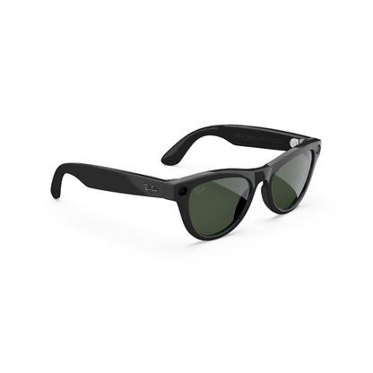 ShinyBlack601/1M Ray-Ban Meta Skyler RW4014 Gen 2 smart sunglasses with lightweight cat-eye inspired frame and Meta AI technology