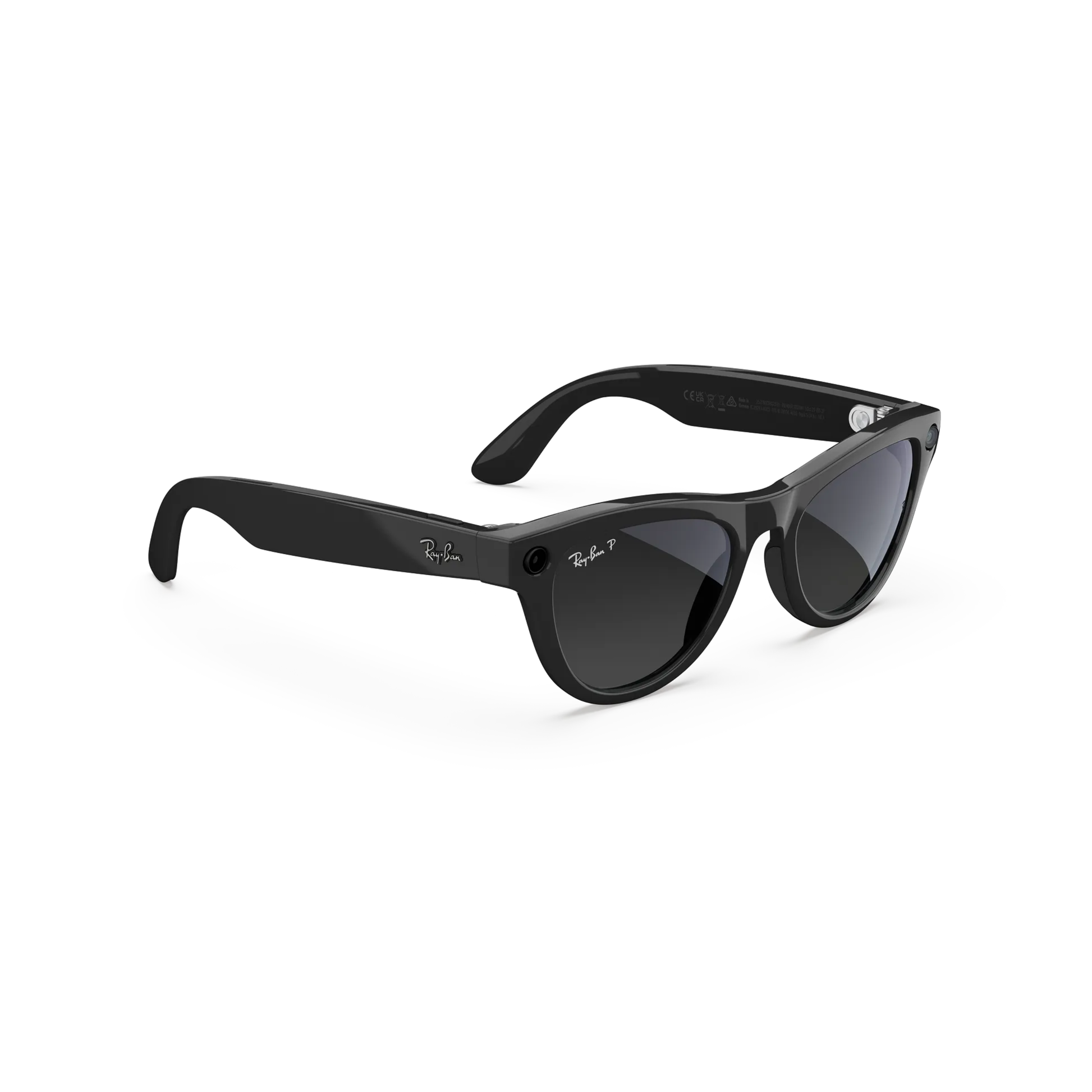 ShinyBlack601/T3 Ray-Ban Meta Skyler RW4014 Gen 2 smart sunglasses with lightweight cat-eye inspired frame and Meta AI technology