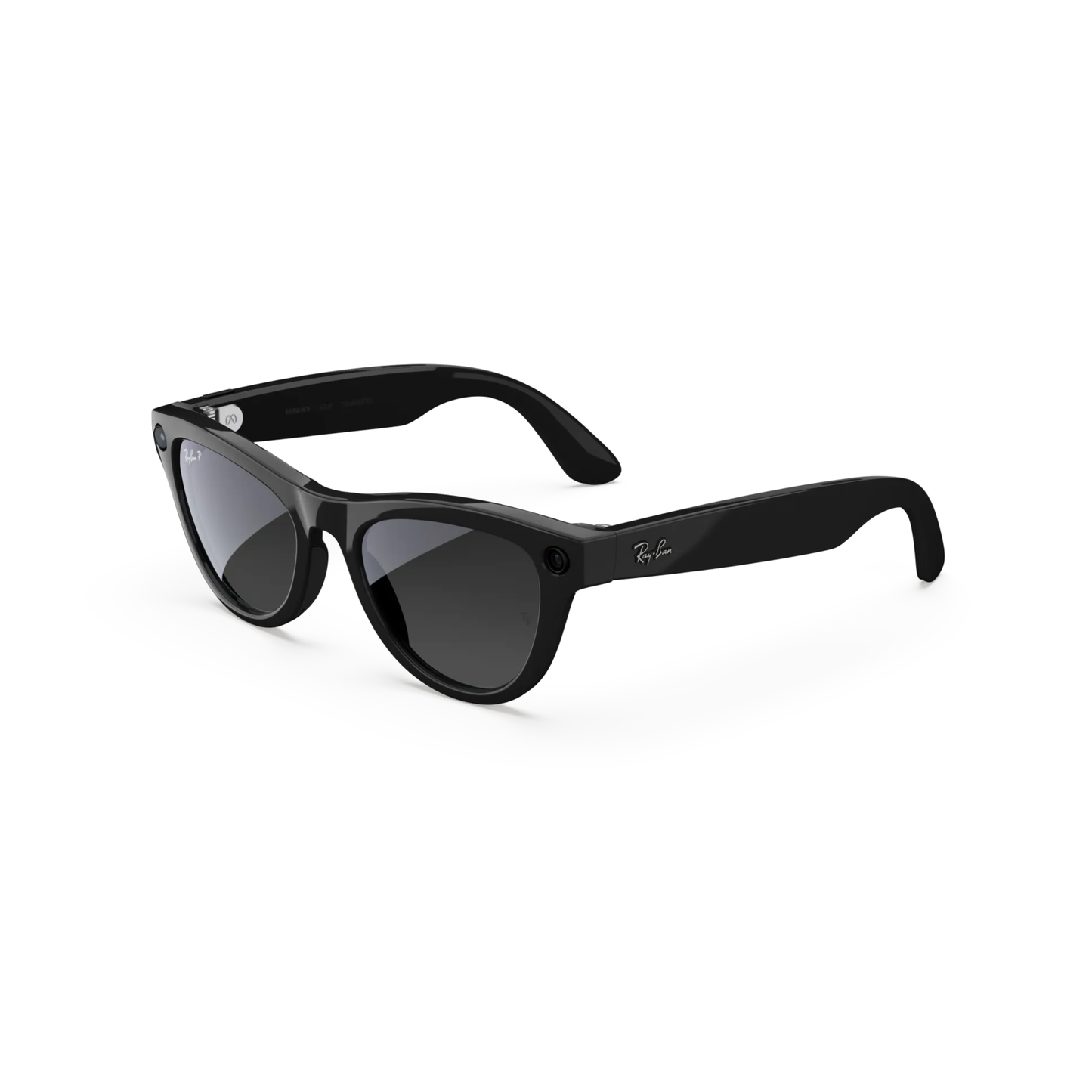 ShinyBlack601/T3 Ray-Ban Meta Skyler RW4014 Gen 2 smart sunglasses with lightweight cat-eye inspired frame and Meta AI technology