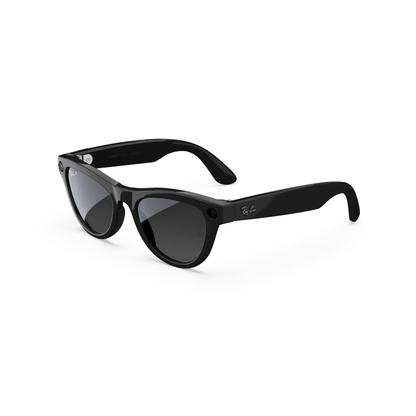 ShinyBlack601/T3 Ray-Ban Meta Skyler RW4014 Gen 2 smart sunglasses with lightweight cat-eye inspired frame and Meta AI technology