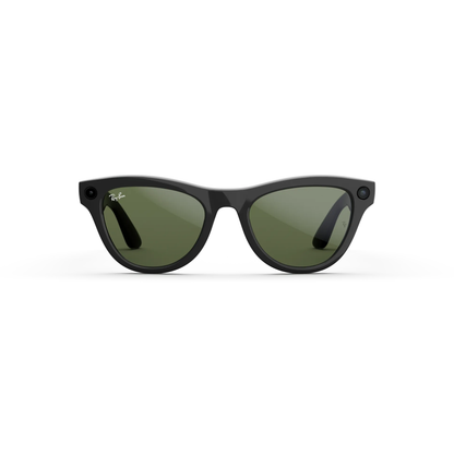 SkylerShinyBlack601/71 Ray-Ban Meta Skyler RW4014 Gen 2 smart sunglasses with lightweight cat-eye inspired frame and Meta AI technology