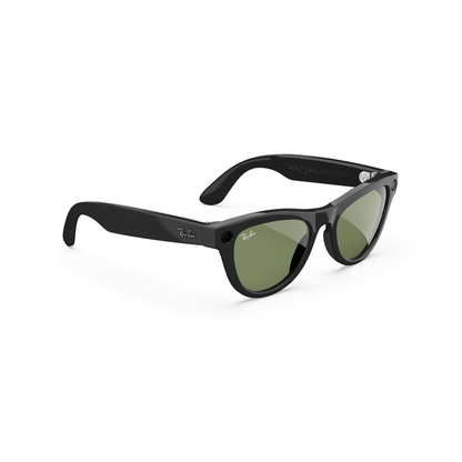 SkylerShinyBlack601/71 Ray-Ban Meta Skyler RW4014 Gen 2 smart sunglasses with lightweight cat-eye inspired frame and Meta AI technology