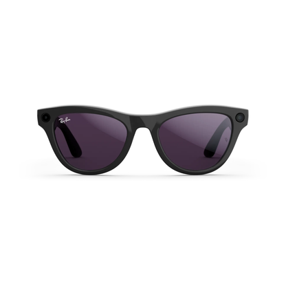 ShinyBlack/601CH Ray-Ban Meta Skyler RW4014 Gen 2 smart sunglasses with lightweight cat-eye inspired frame and Meta AI technology