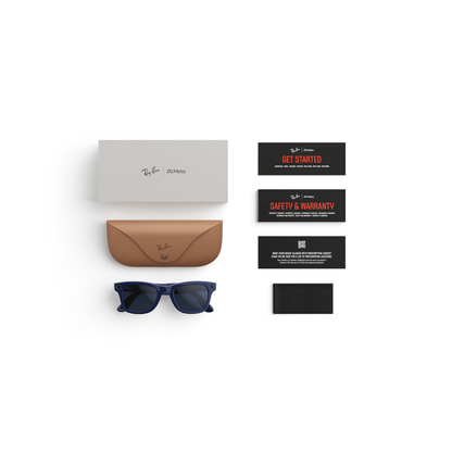 ShinyCosmicBlue6628MF  Ray-Ban Meta Wayfarer Gen 2 RW4012 smart sunglasses with classic frame and AI smart features
