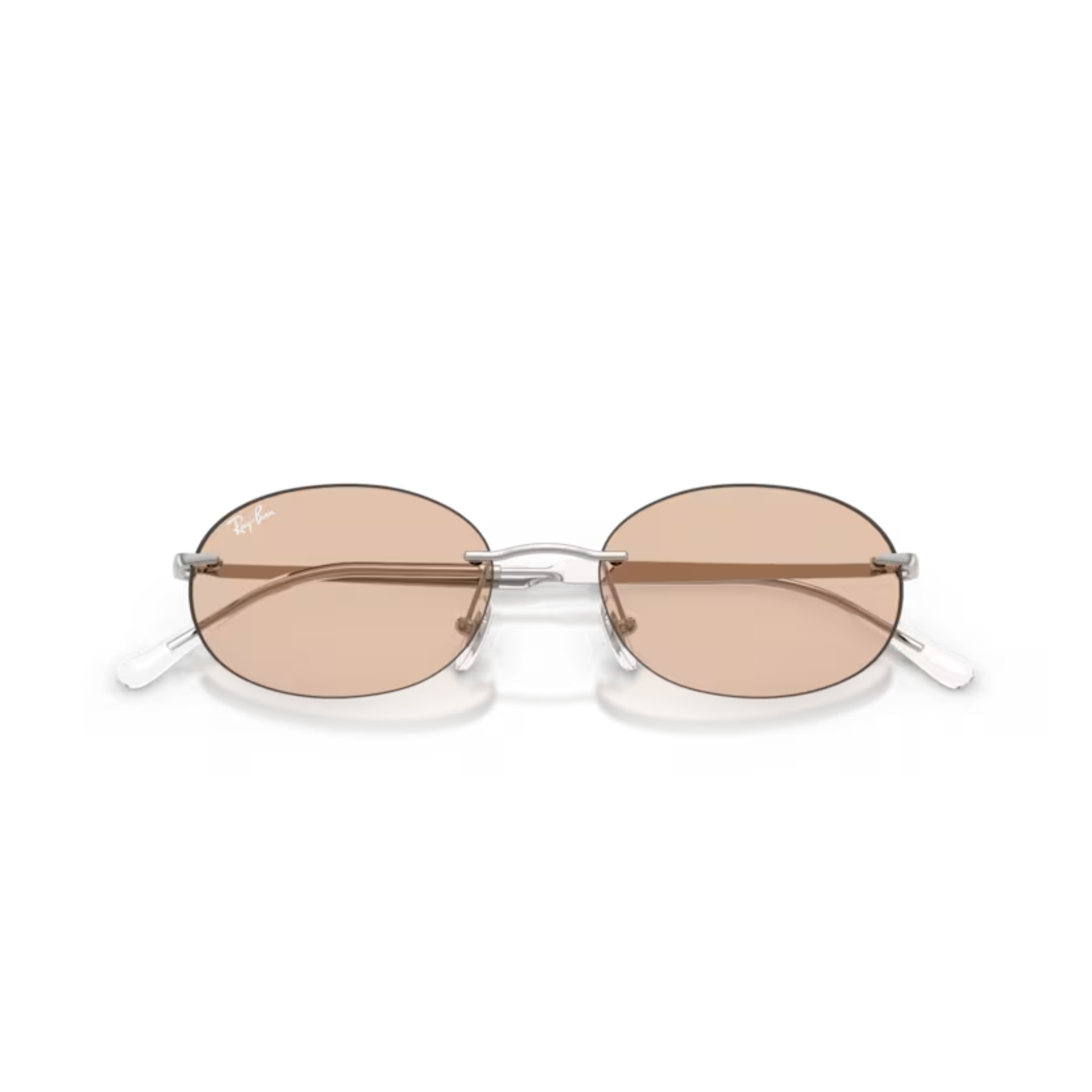 Silver003/MG Ray-Ban RB3767 rimless oval sunglasses unisex