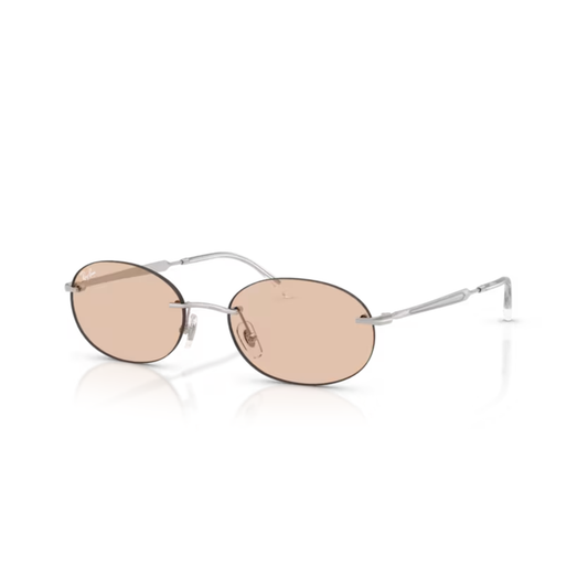 Silver003/MG Ray-Ban RB3767 rimless oval sunglasses unisex