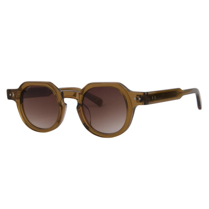 Rosvin Bugs Drake unisex round acetate sunglasses with premium full-rim construction and luxury styling.