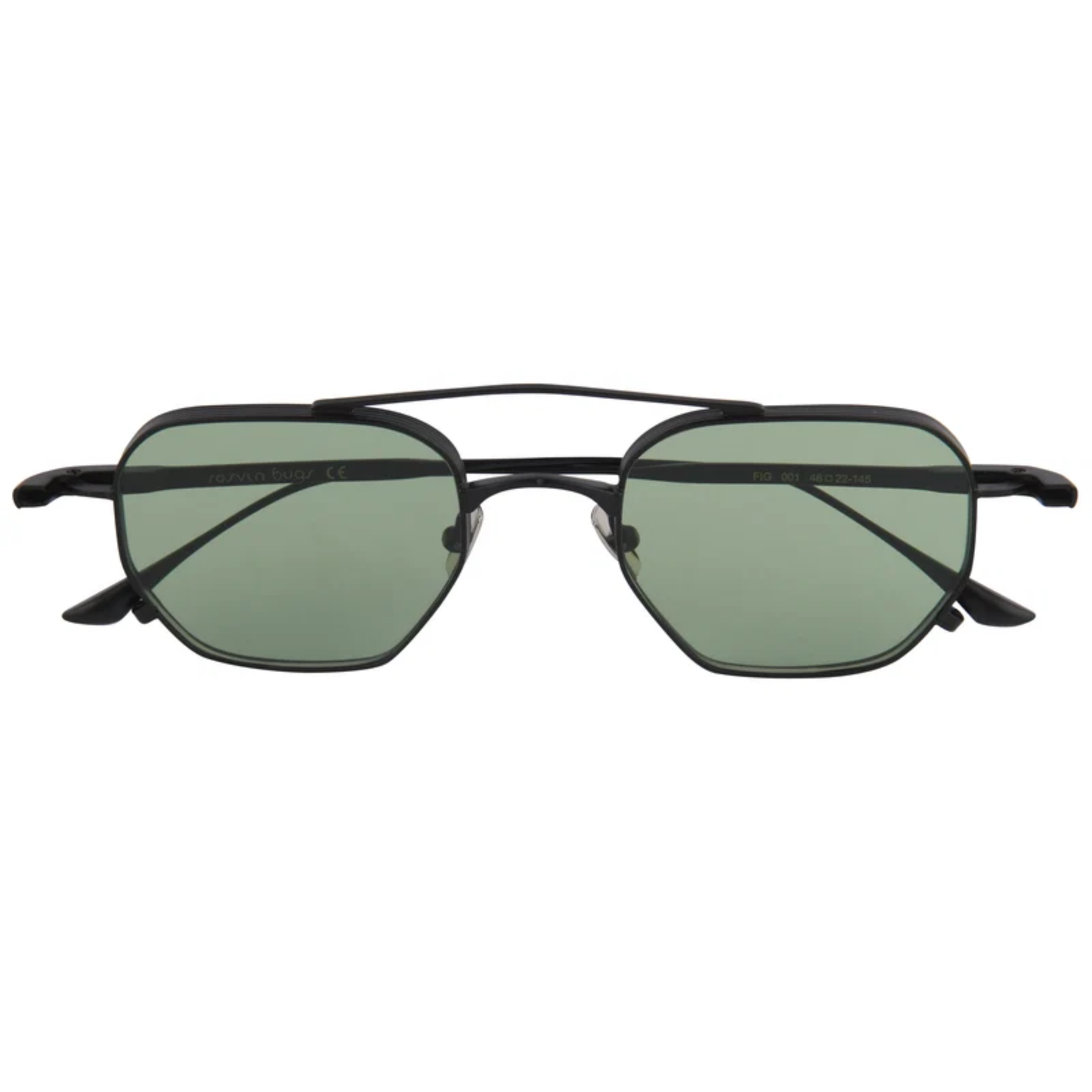 Rosvin Bugs Fig unisex metal navigator sunglasses with premium full-rim construction and luxury styling.