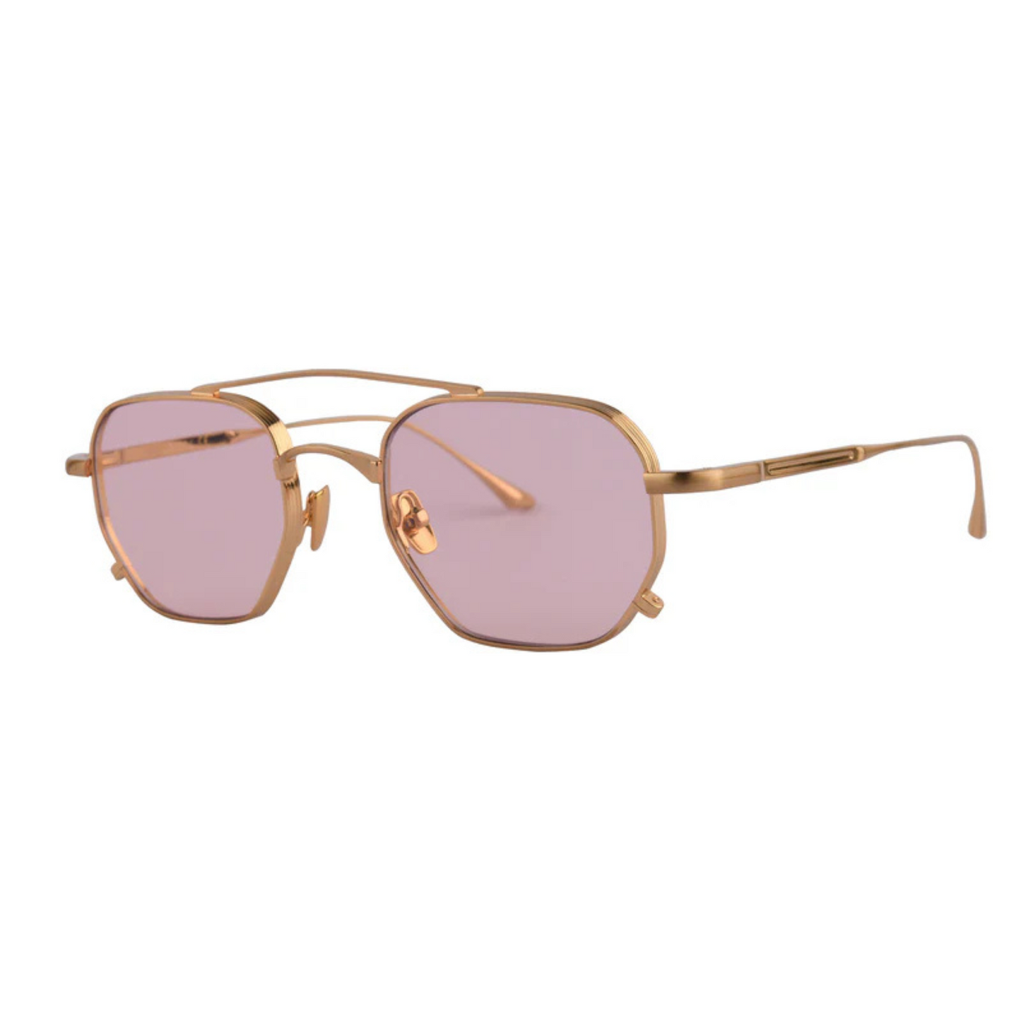 Rosvin Bugs Fig unisex metal navigator sunglasses with premium full-rim construction and luxury styling.
