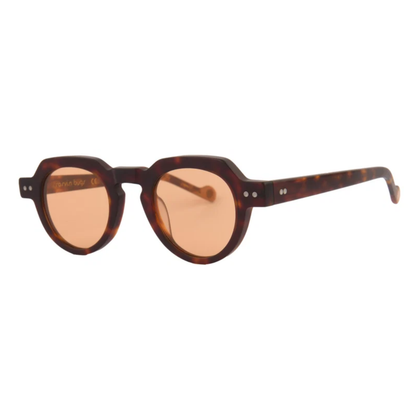 Rosvin Bugs Olimpia unisex round acetate sunglasses featuring premium craftsmanship and stylish full-rim design.