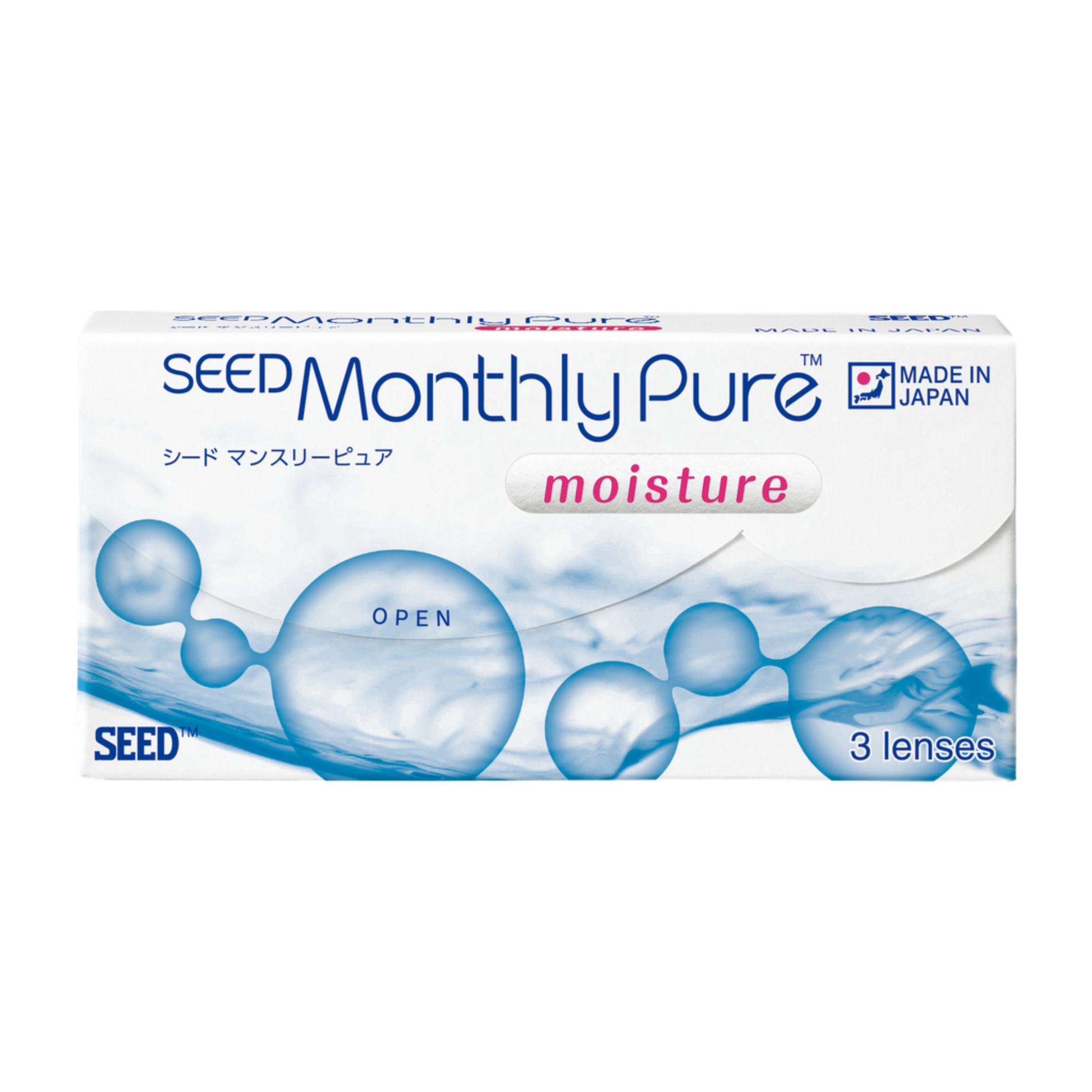 SEED Monthly Pure 3 Pack soft monthly disposable contact lenses
