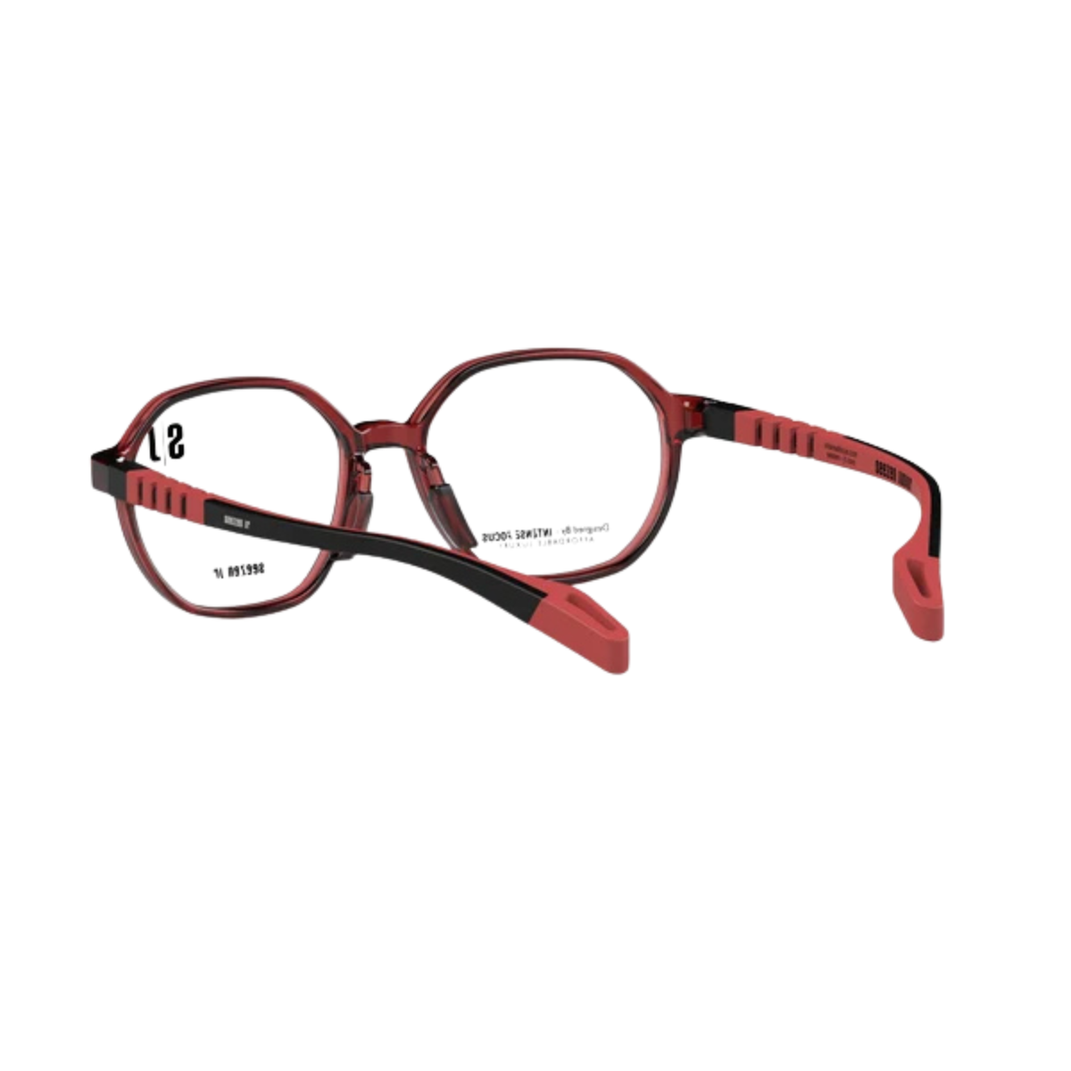 Seezen Glam Junior 03 kids TR90 round eyeglasses frame construction detail