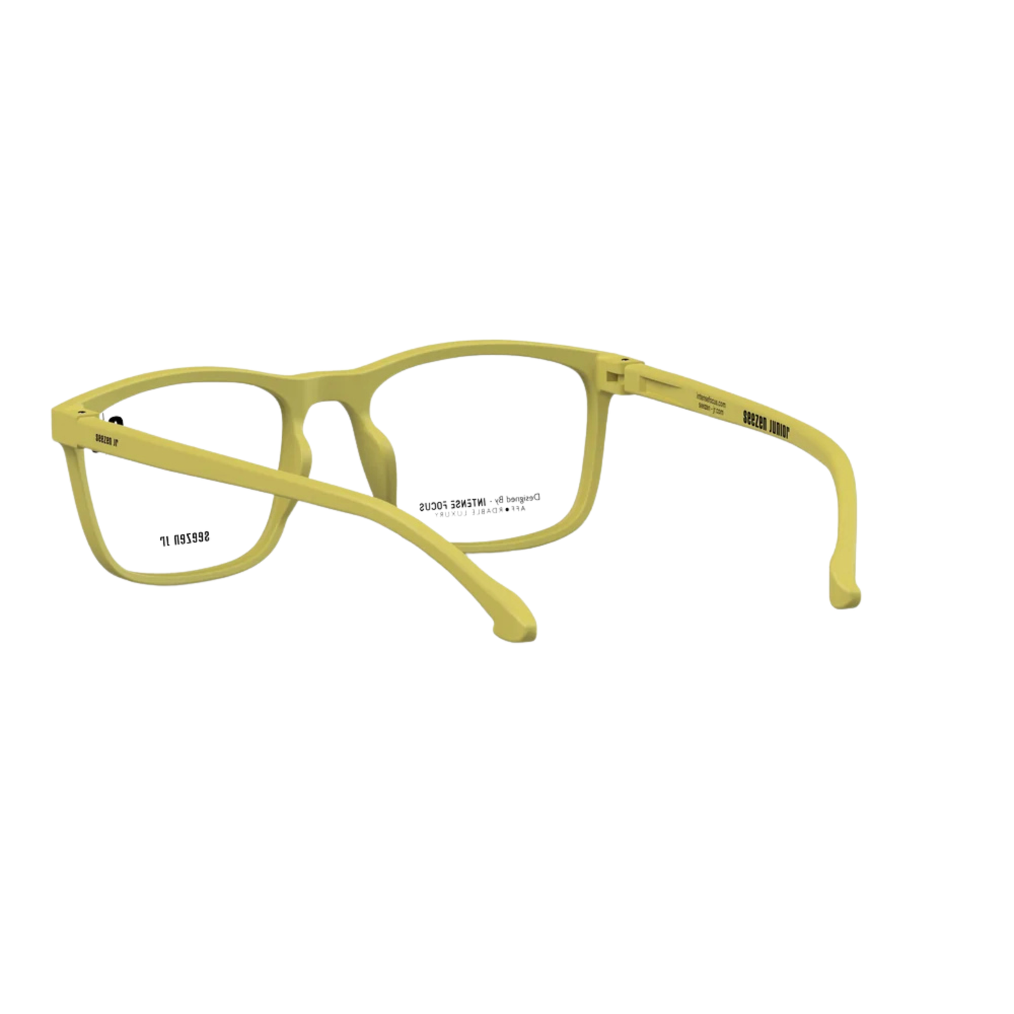 Seezen Jr Flex-Junior 01 kids acetate square optical frame hinge detail