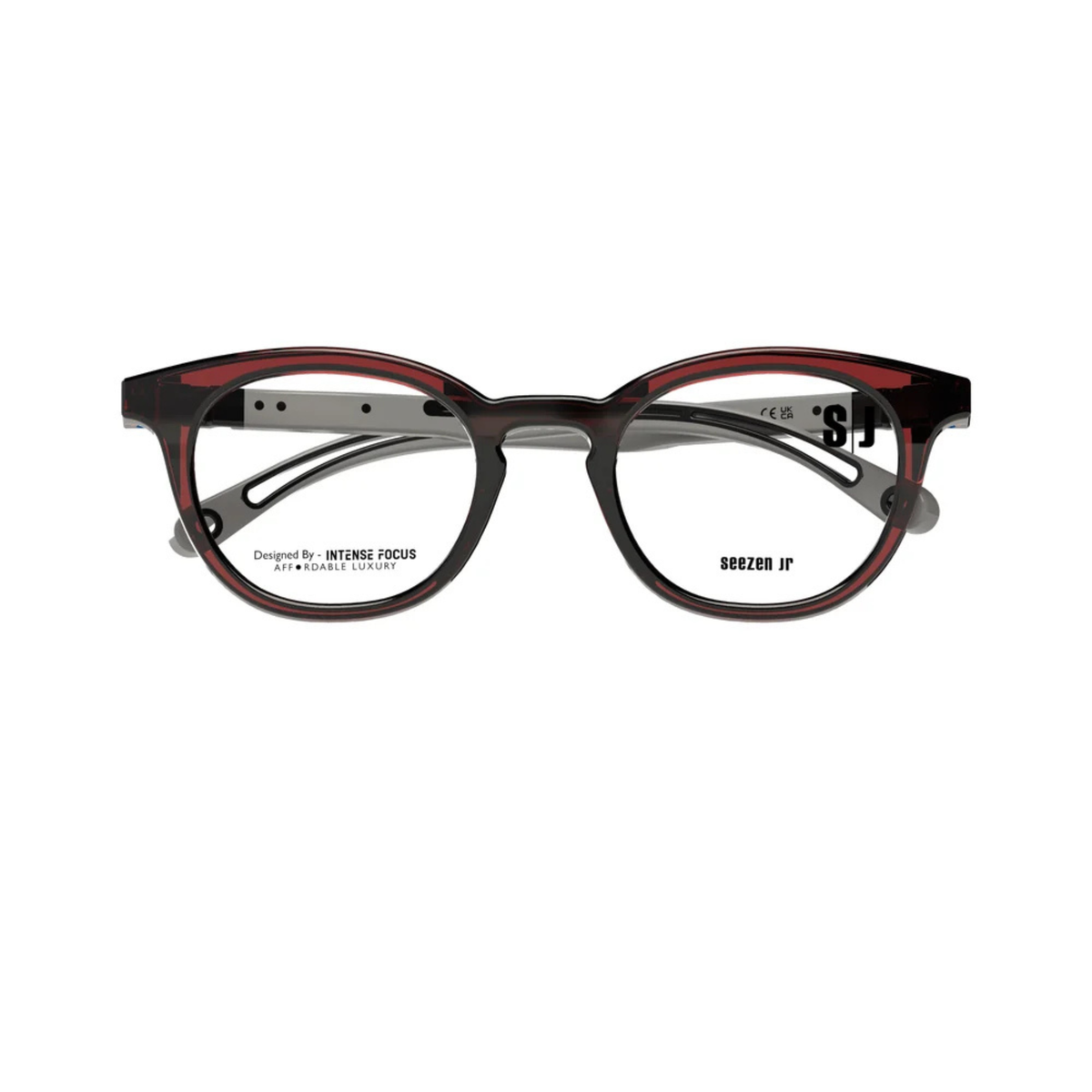 Seezen Jr Glam Junior-02 kids acetate round full-rim optical frame front view