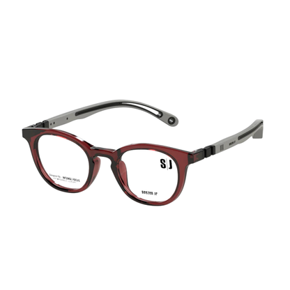 Seezen Jr Glam Junior-02 kids acetate round full-rim optical three-quarter view