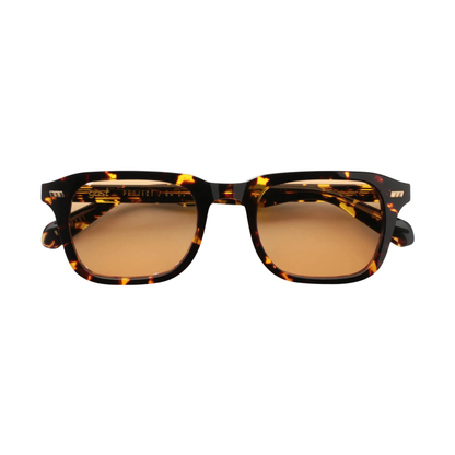 BrownHavanaFlame Segno square sunglasses for unisex wear