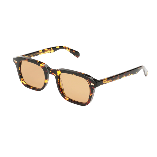 BrownHavanaFlame Segno square sunglasses for unisex wear