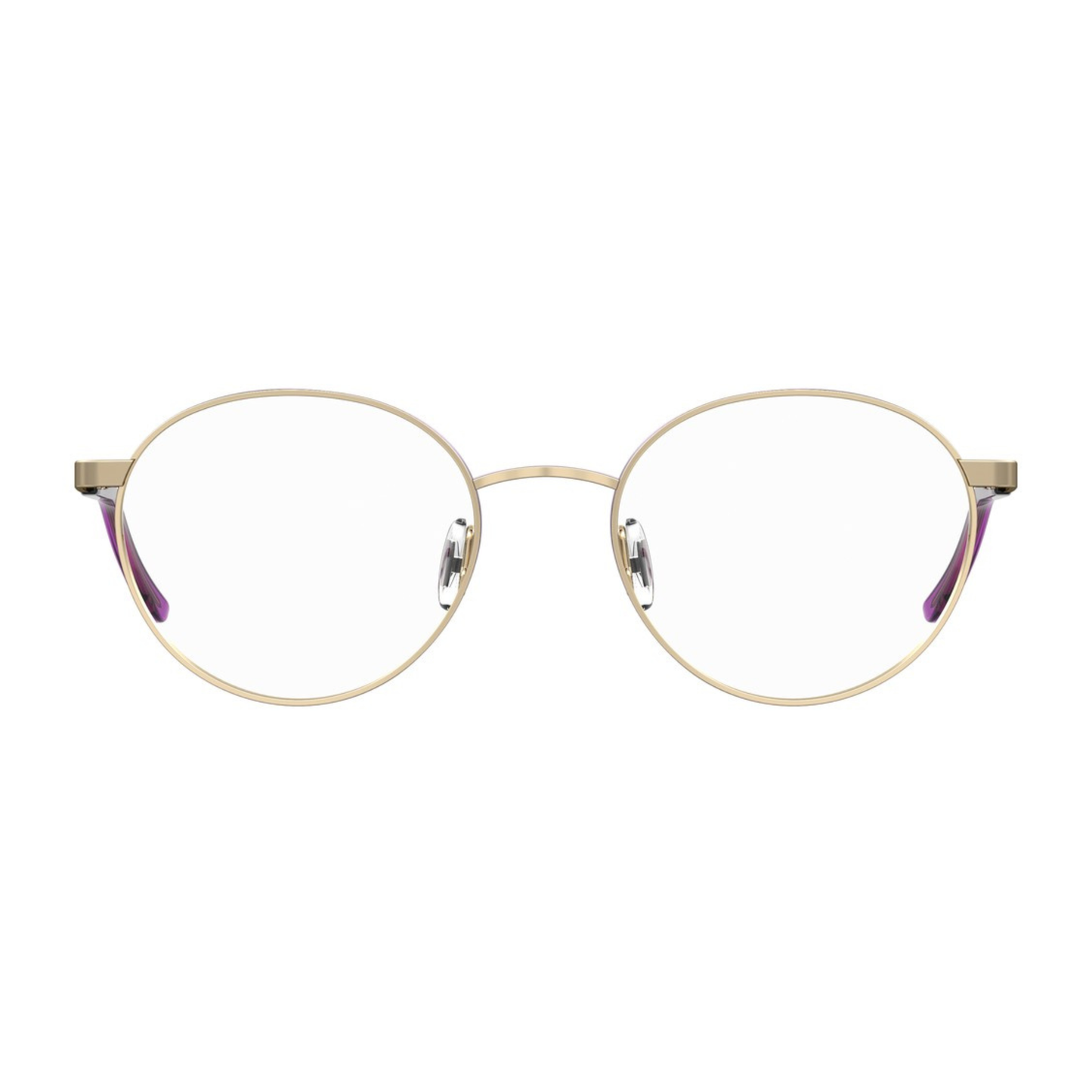 Seventh Street 7A 554 unisex round metal optical frame with a sleek full-rim design.