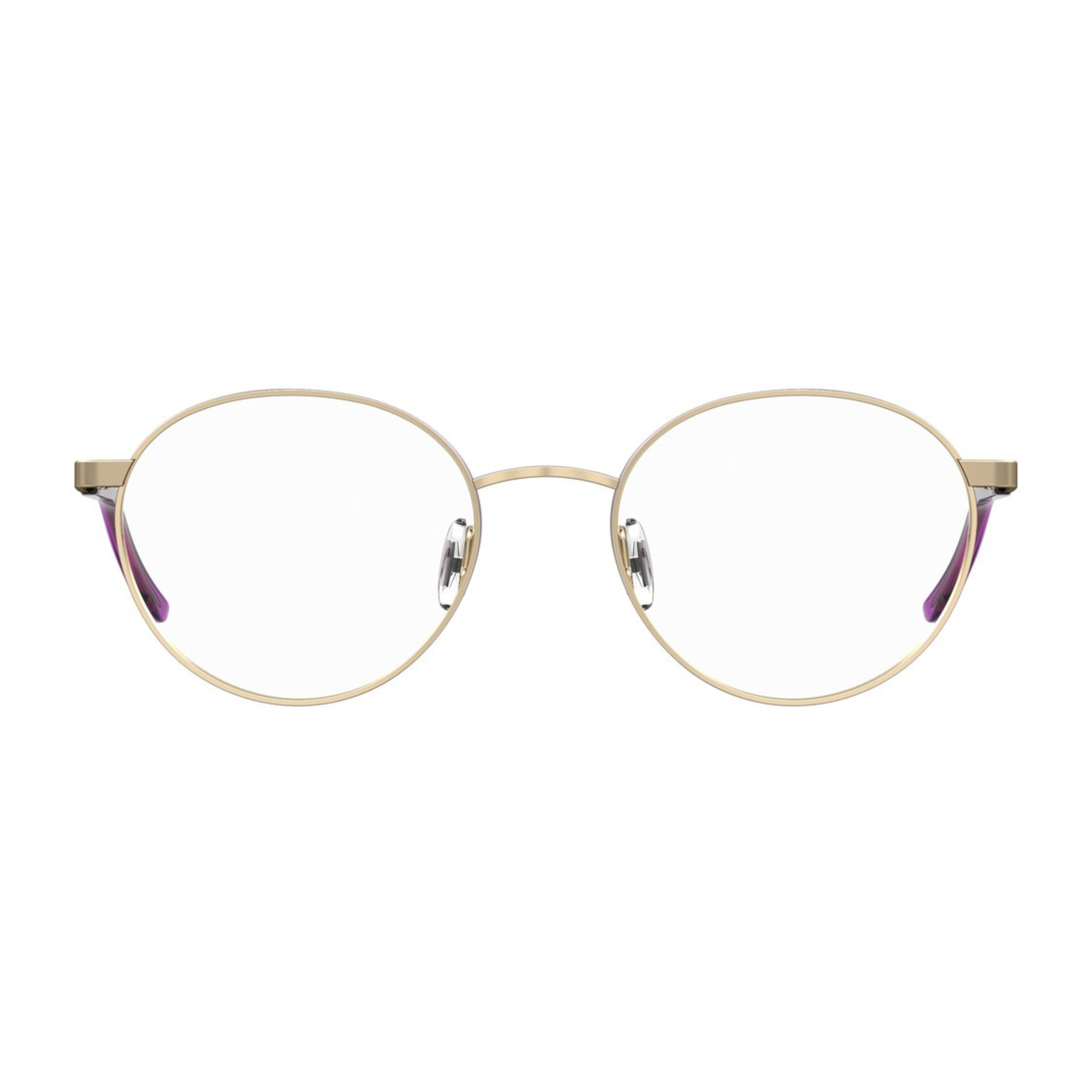 Seventh Street 7A 554 unisex round metal optical frame with a sleek full-rim design.