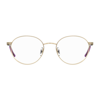 Seventh Street 7A 554 unisex round metal optical frame with a sleek full-rim design.