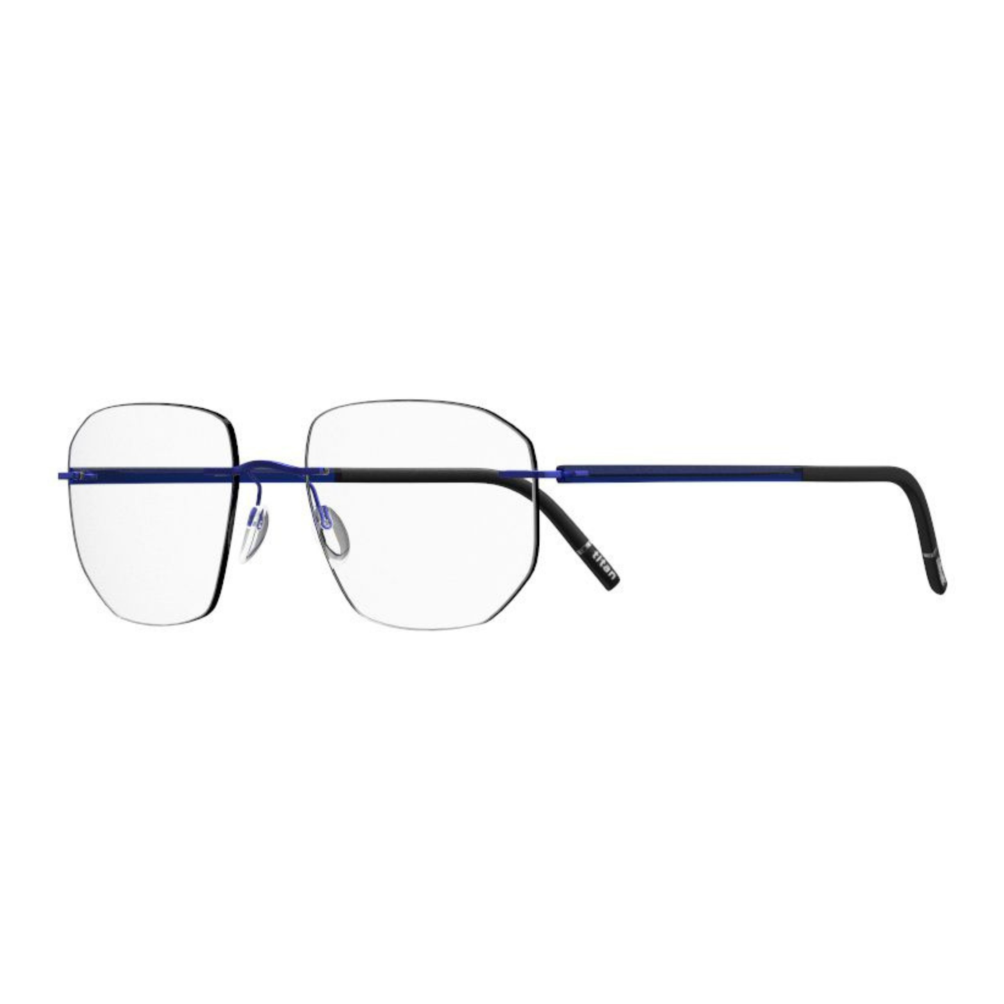 Silhouette 5567LW unisex square rimless optical frame in lightweight titanium with luxury minimalist styling.