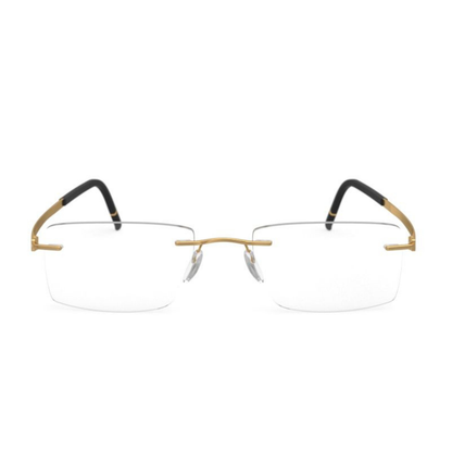 Silhouette Momentum 5529 unisex rimless rectangle optical frame with lightweight minimalist design and premium craftsmanship.